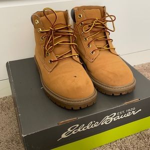 Eddie Bauer wheat color boots